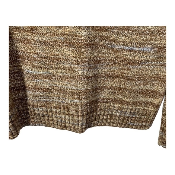 Columbia Women's Size M Brown Cream Tweed Turtle Neck Long Sleeve Sweater - Picture 4 of 10
